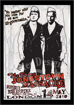 The  Brian Jonestown Massacre Shepherd's Bush Empire, London 2010 Official Poster, Design by Sophie Lo